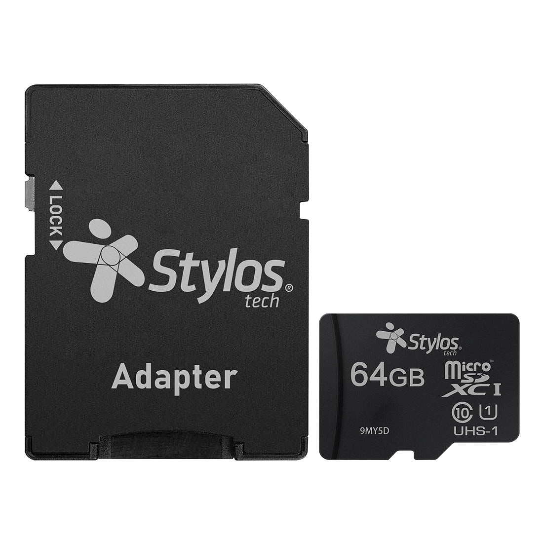Memoria Stylos MicroSD 64GB UHS1 con adaptador Negro