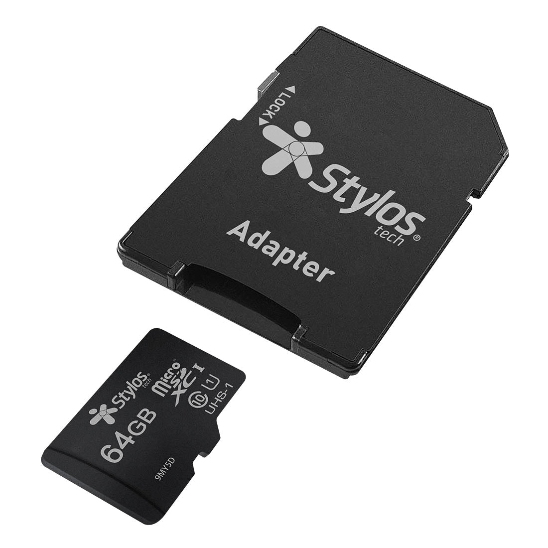Memoria Stylos MicroSD 64GB UHS1 con adaptador Negro