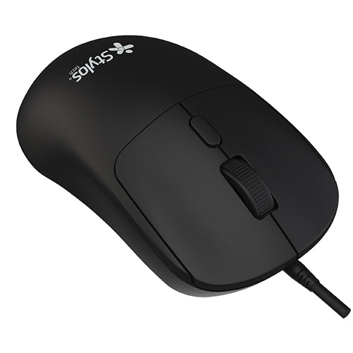 Mouse Alambrico Stylos 1,600 DPI Conexion USB 1.15m Negro