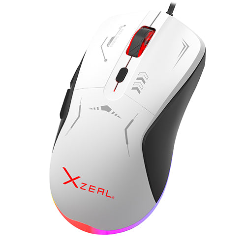 Mouse Gamer XST-401 Alámbrico Blanco-Negro