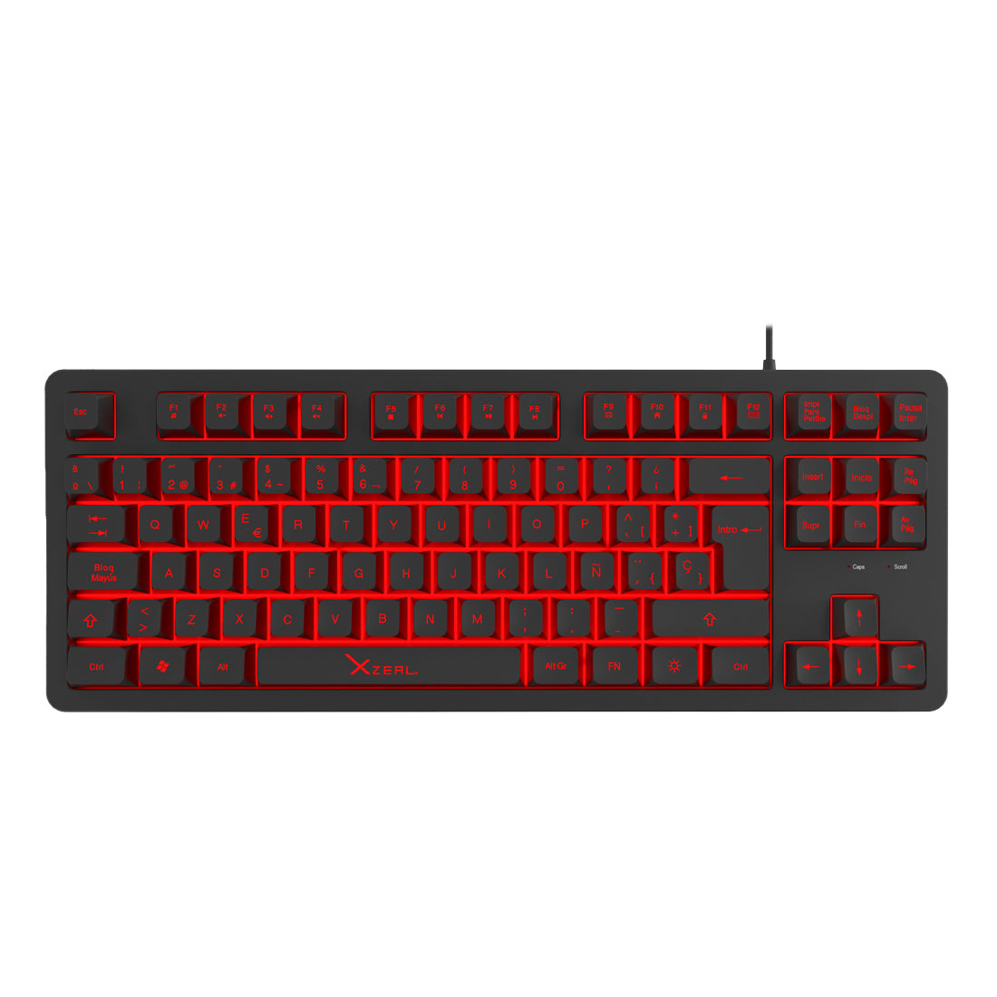 Teclado Gamer Alámbrico Retoiluminado Negro