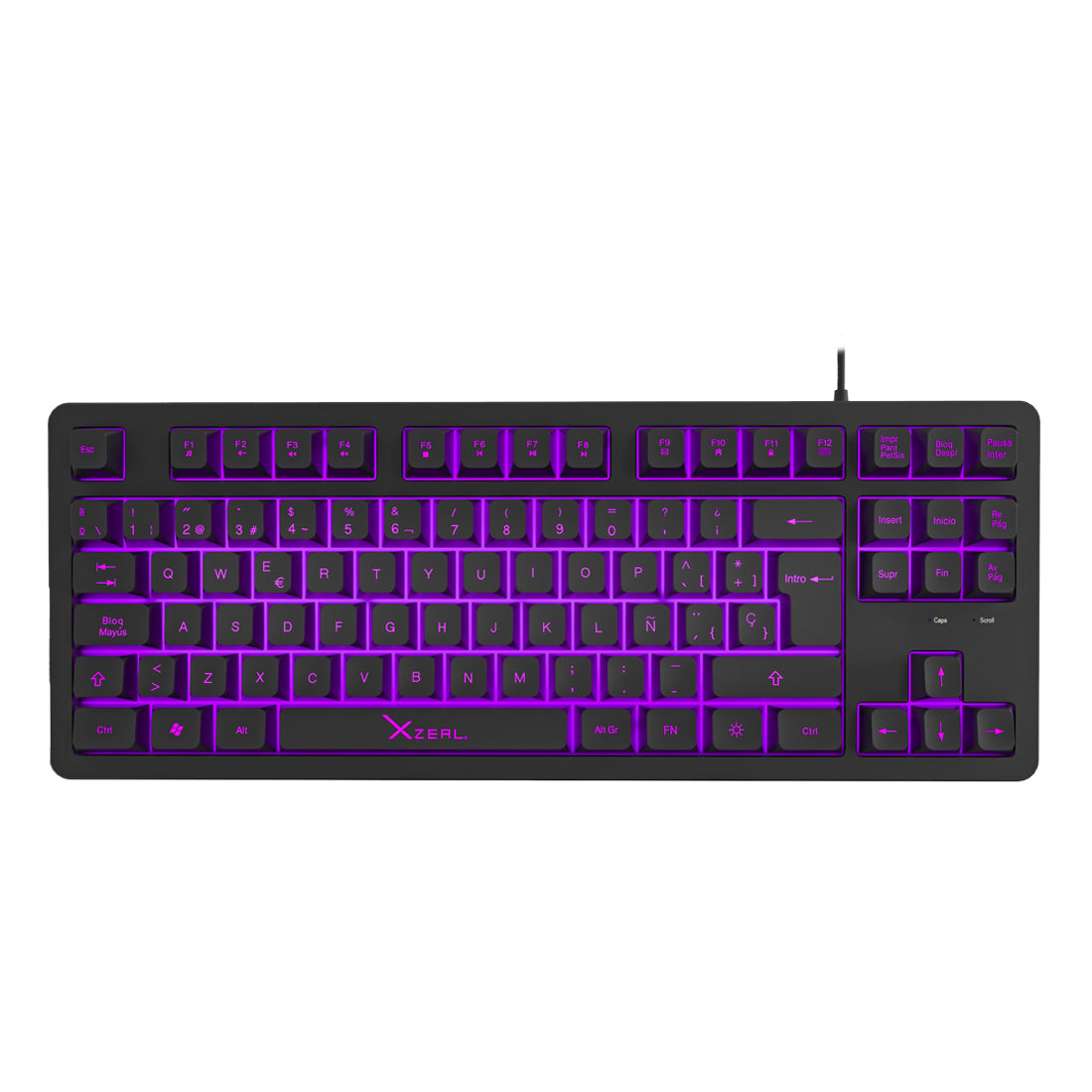 Teclado Gamer Alámbrico Retoiluminado Negro