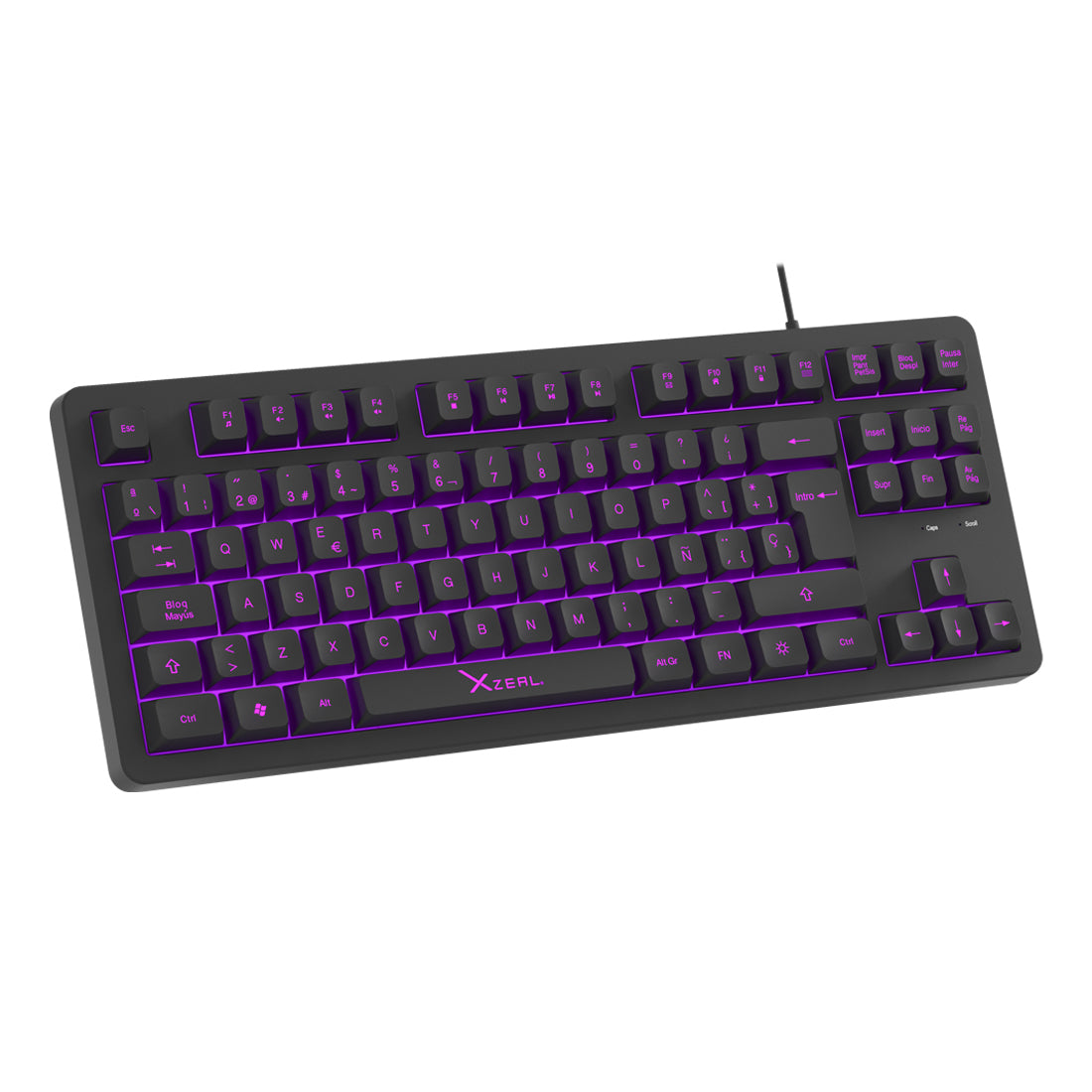 Teclado Gamer Alámbrico Retoiluminado Negro