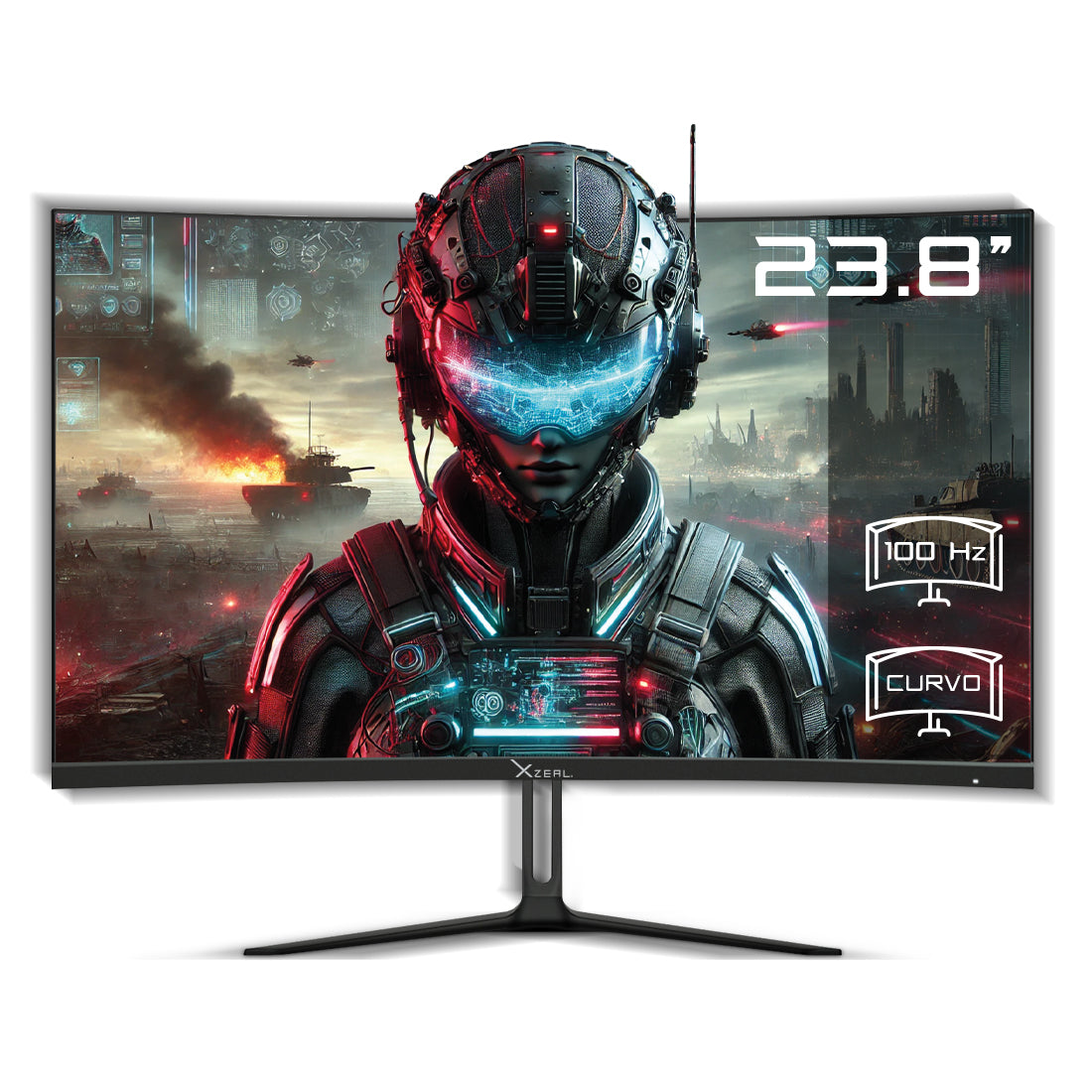 Monitor 23.8" 100Hz VA FHD Curvo Negro