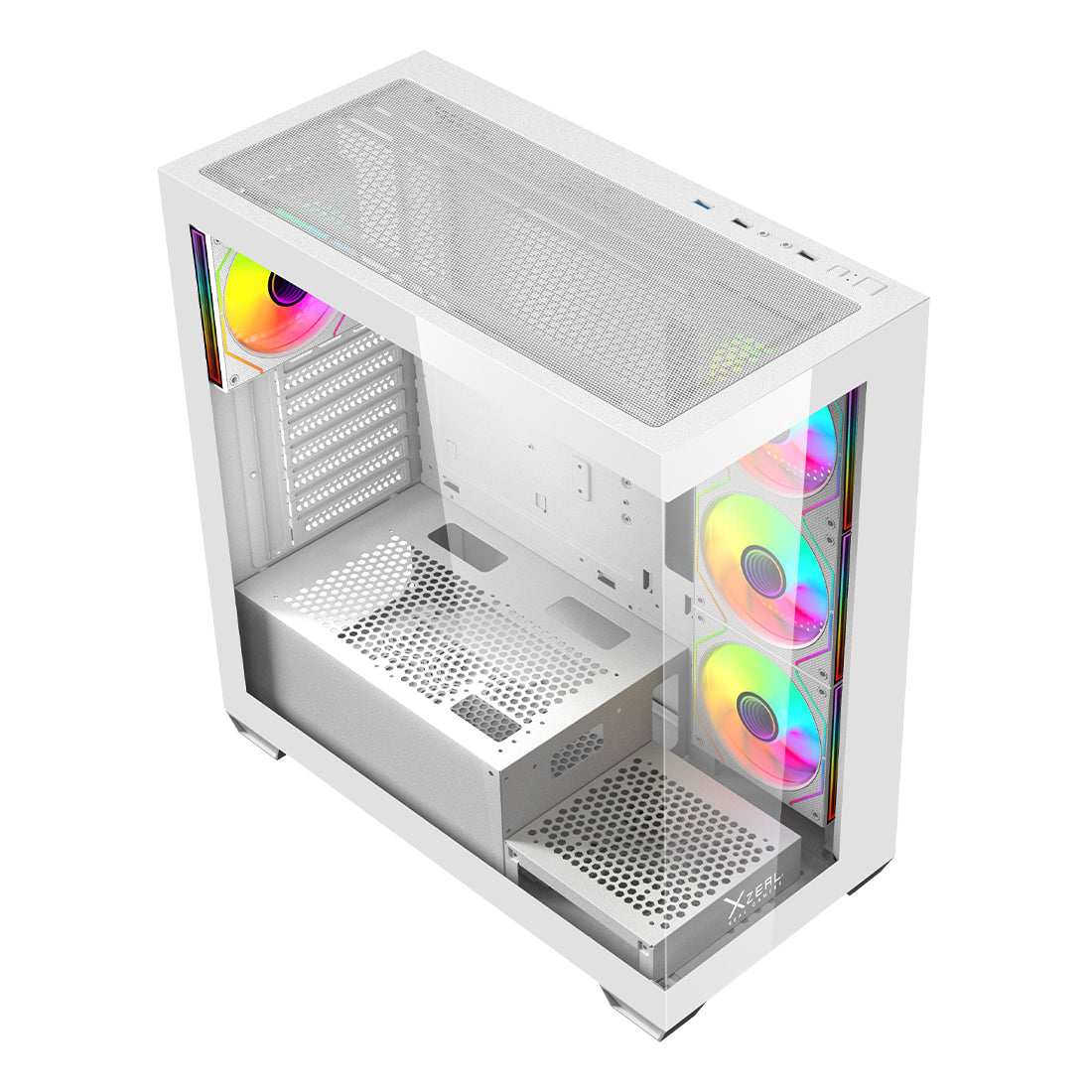 Gabinete Gamer XZ140 ATX Color Blanco