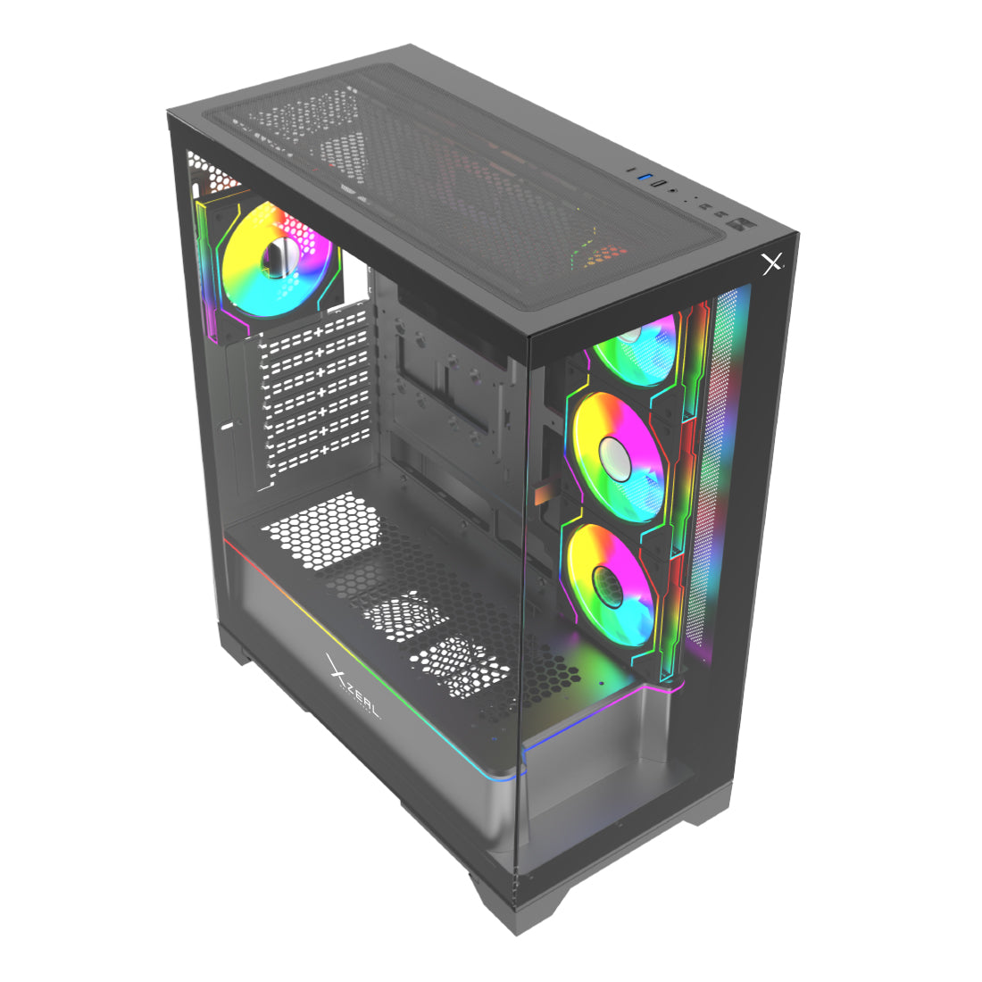 Gabinete Gamer XZ160 EATX Color Negro