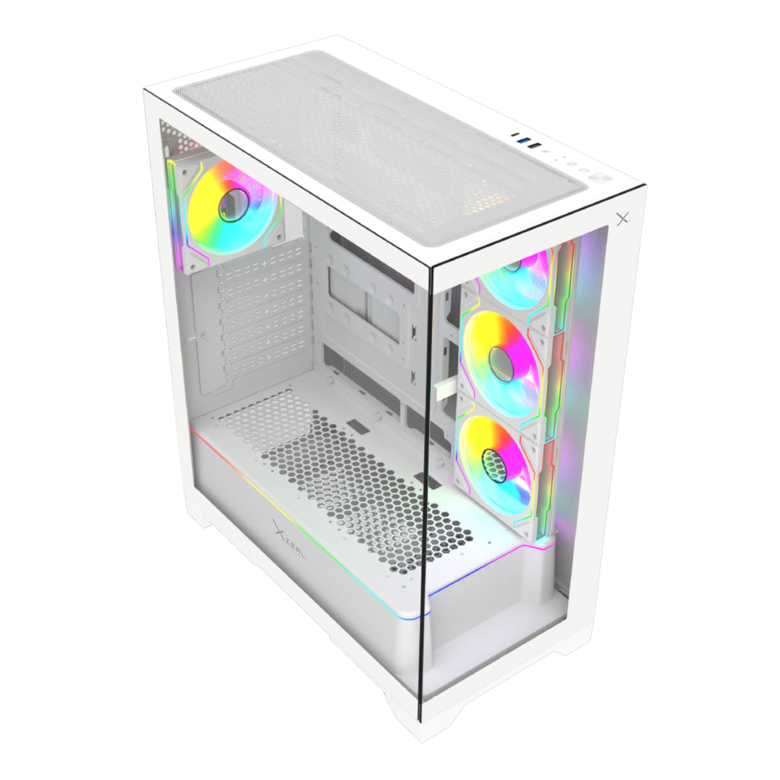 Gabinete Gamer XZ160 EATX Color Blanco