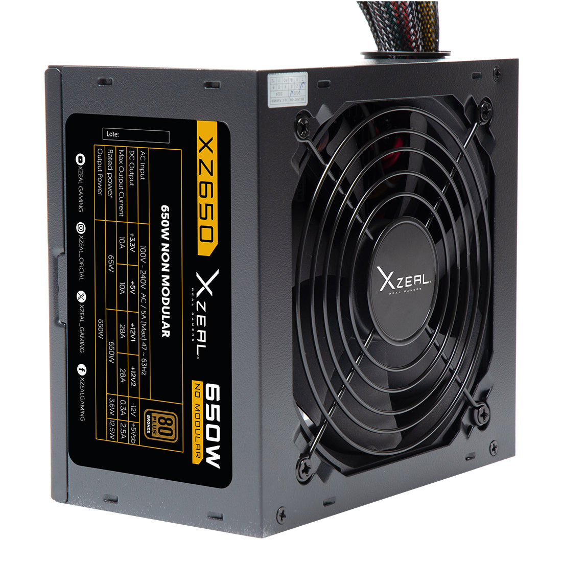 Fuente de Poder ATX 650W No Modular Color Negro